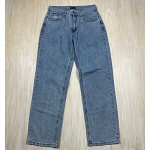 White Fox High Rise Straight Leg Classic Blue Denim Casual Everyday Jeans Small